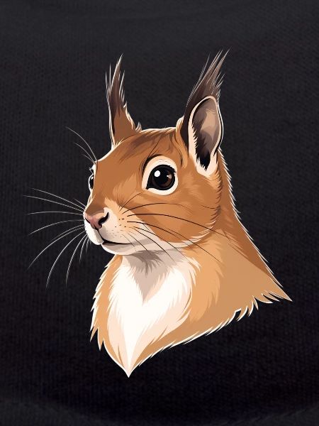 Illustrated Squirrel Head