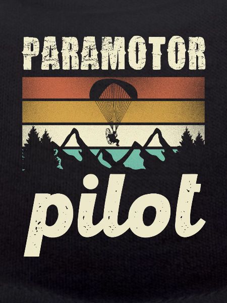 Paramotor Pilot Retro Sunset