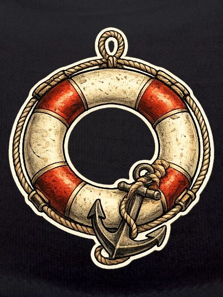 Nautischer Rettungsring Stil