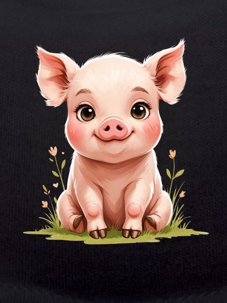 Niedliches Ferkel im Aquarellstil