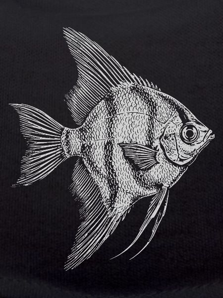 Angelfish Silhouette Sketch