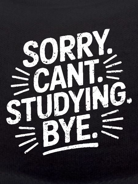 Sorry Can't Studying Bye