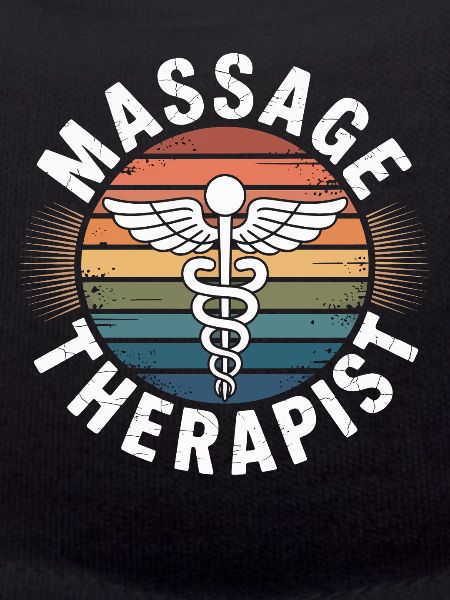 Retro Rainbow Massage Logo