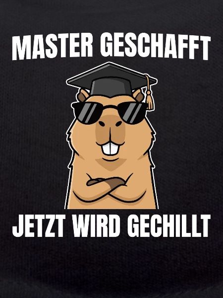 Master geschafft Capybara Bestandene Masterprüfung