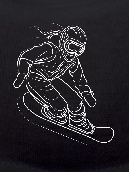 Art de lignes de snowboardeuse