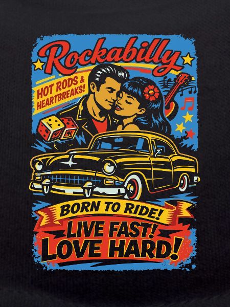 Rockabilly Auto-Liebe Druck