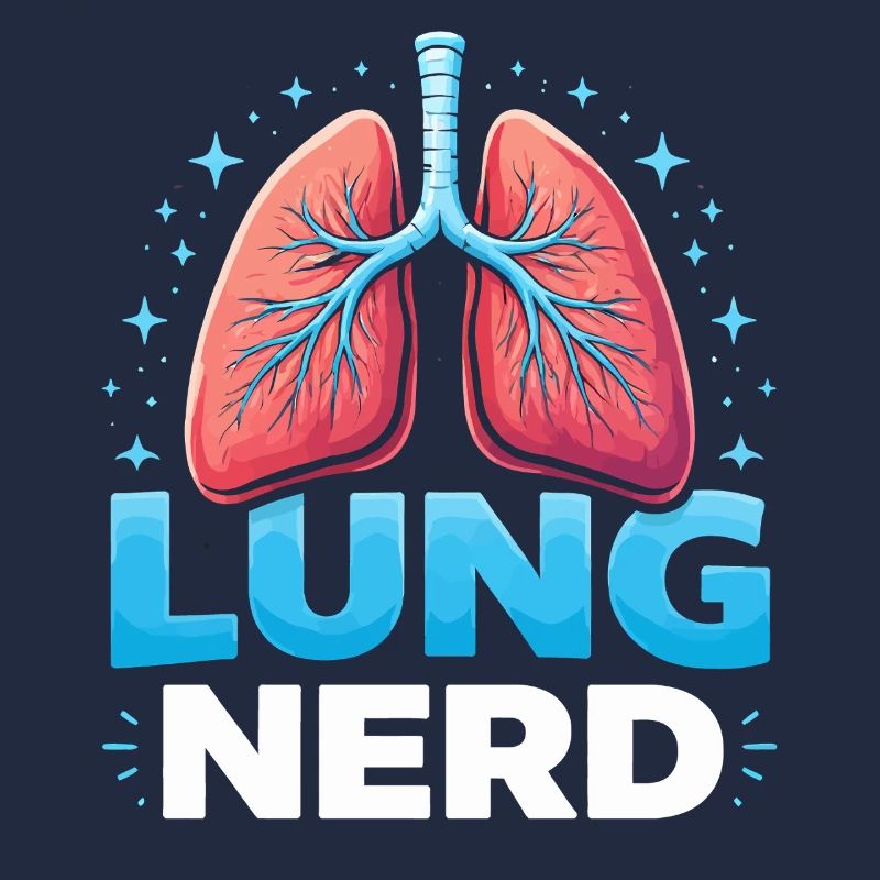 Lung Nerd : Illustration colorée de Lung