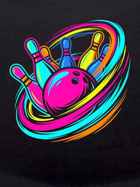 Bowling Ball and Pins Strike