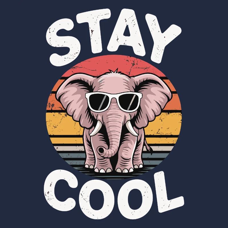 Stay Cool Elefant - Kinder Retro