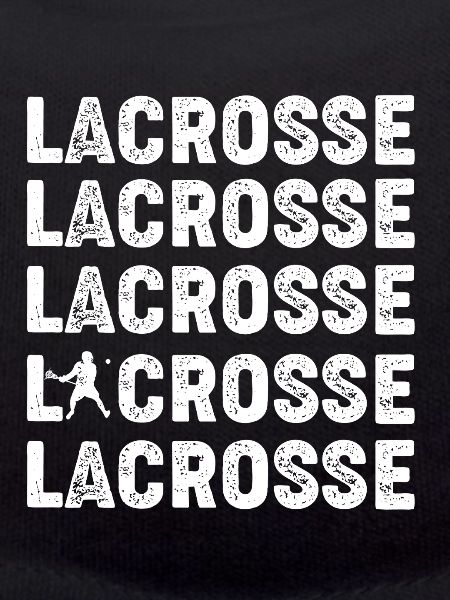 Lacrosse Repeated Text Bold Design