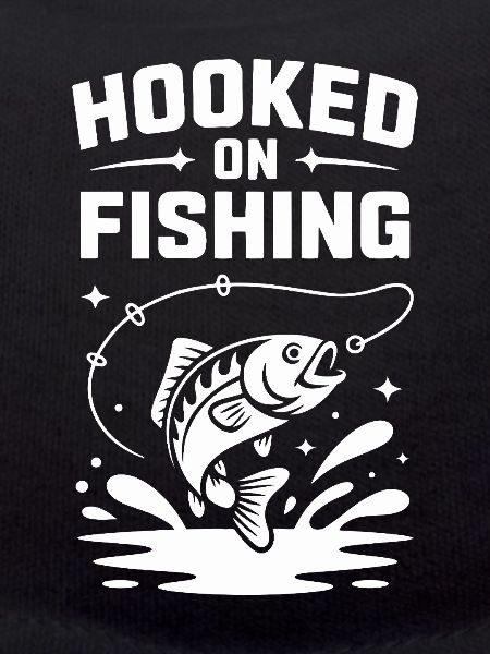 Hooked On Fishing - Angler Spruch