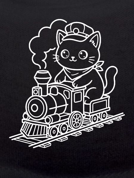 Train Lover Kawaii Cat