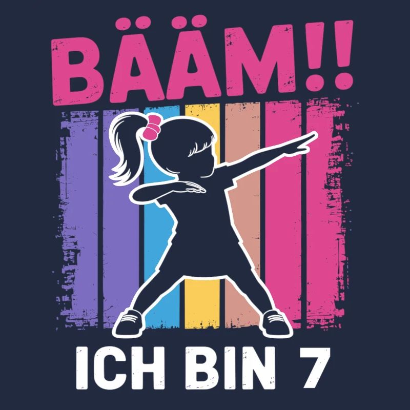 Bääm Ich bin 7 Dabbing Mädchen 7. Geburtstag