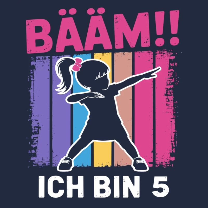 Bääm Ich bin 5 Dabbing Mädchen 5. Geburtstag