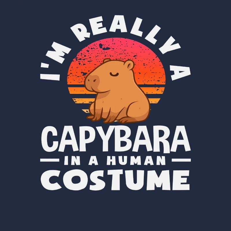 Wirklich Ein Capybara Menschenkostüm Capybaras