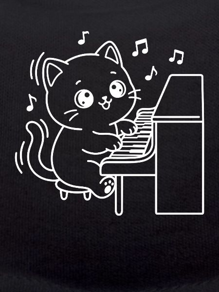 Piano Kawaii Cat Pianist