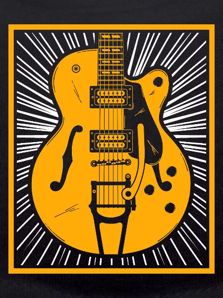 Retro Guitar Silhouette