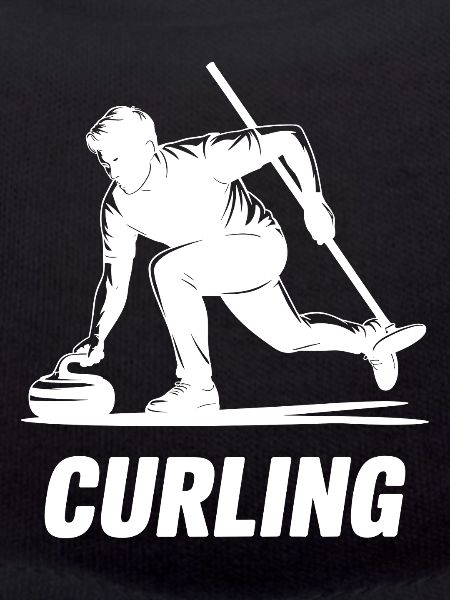 Curling Man Athlete Action Silhouette