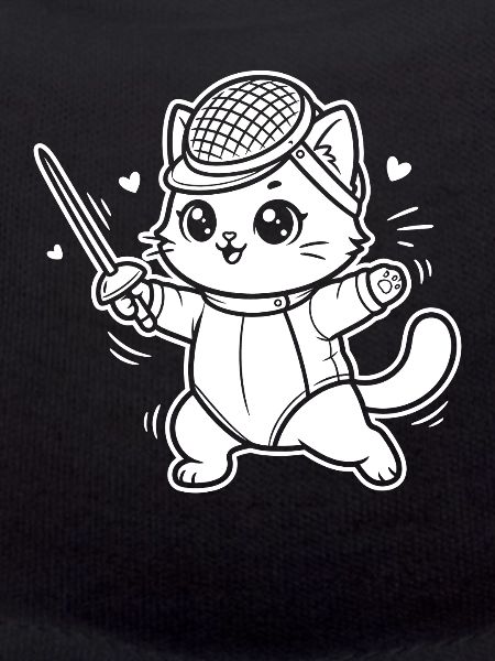 Fencing Kawaii Cat