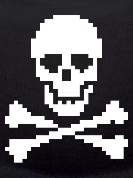 Pixel Skull Crossbones
