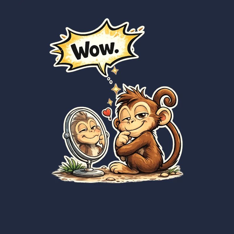 Funny Monkey Wow Saying Gift