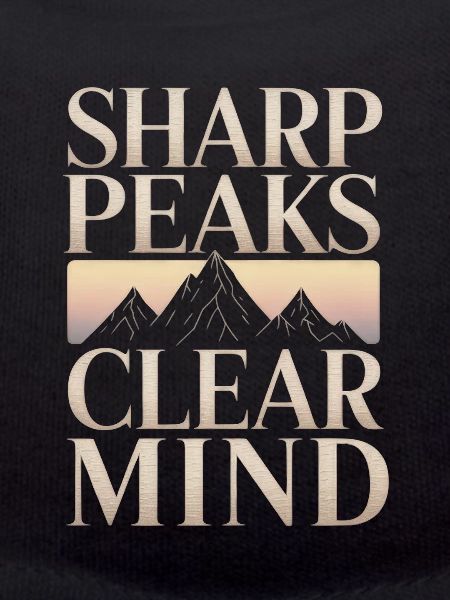 Sharp Peaks Clear Mind Mountain Design