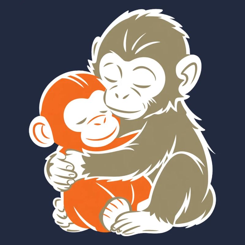 Duo de Singes Câlins