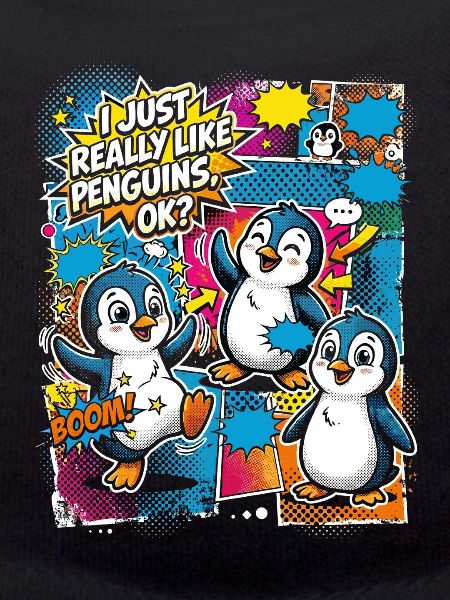 Pinguin Pop-Art Comic Kollage