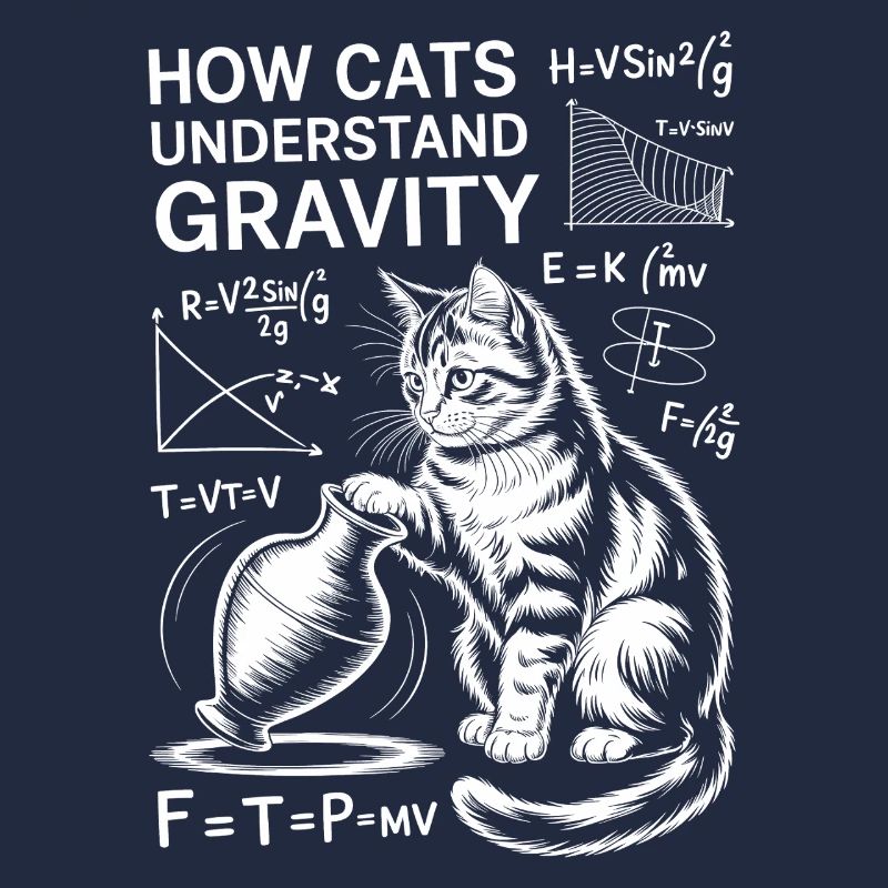 Dictions de chats de physique Blague de maths Cadeau de physique