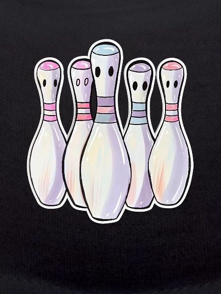 Bowling Pins Comic Look