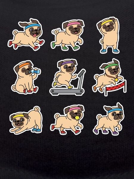 Funny Pug Jogging Marathon Runner