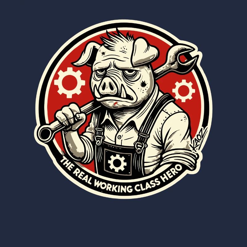 Echtes Heldenschwein der Arbeiterklasse