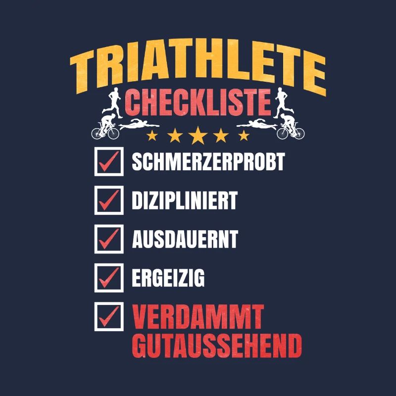 Triathlet Checkliste Motiv
