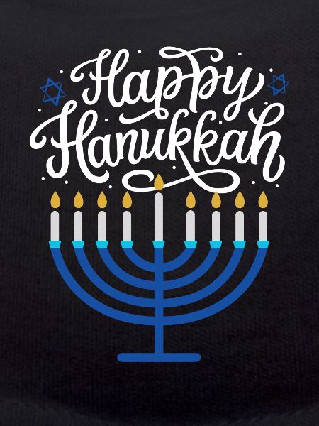 Happy Hanukkah Menorah 