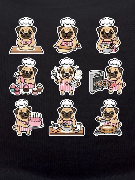 Drôle de Pug Baecker, pâtissier