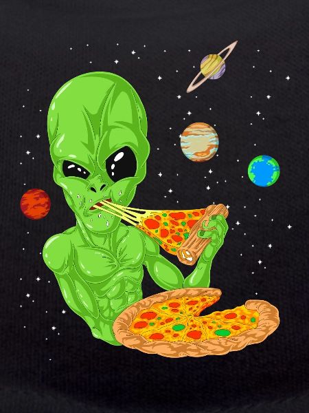 Alien Pizza Space Shirt
