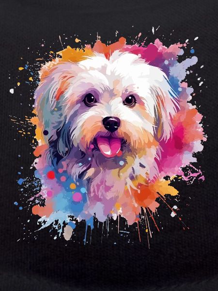 Bunte Malteserhunde-Splash-Art
