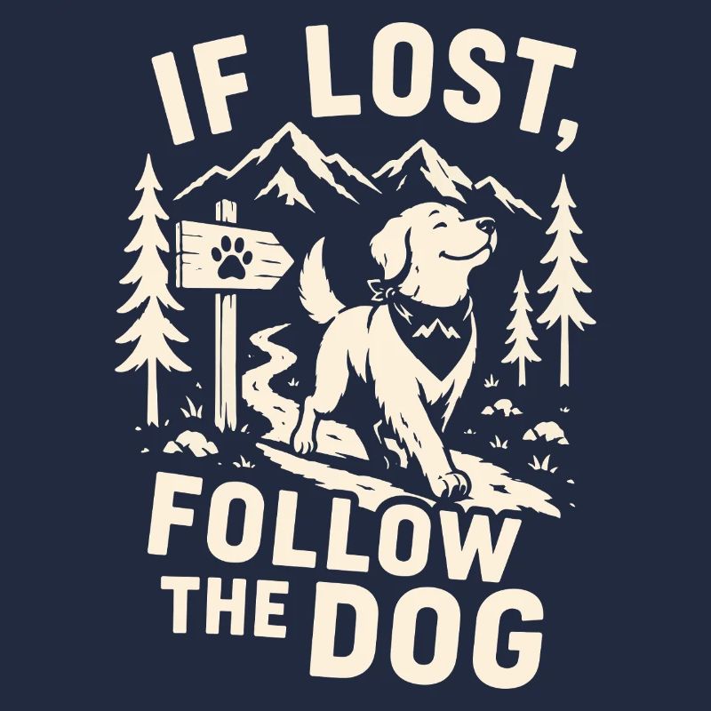 Si vous êtes perdus, suivez le design de la randonnée canine