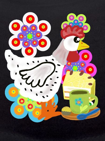  Henne  Kuchen Kaffeepause Kaffee Huhn