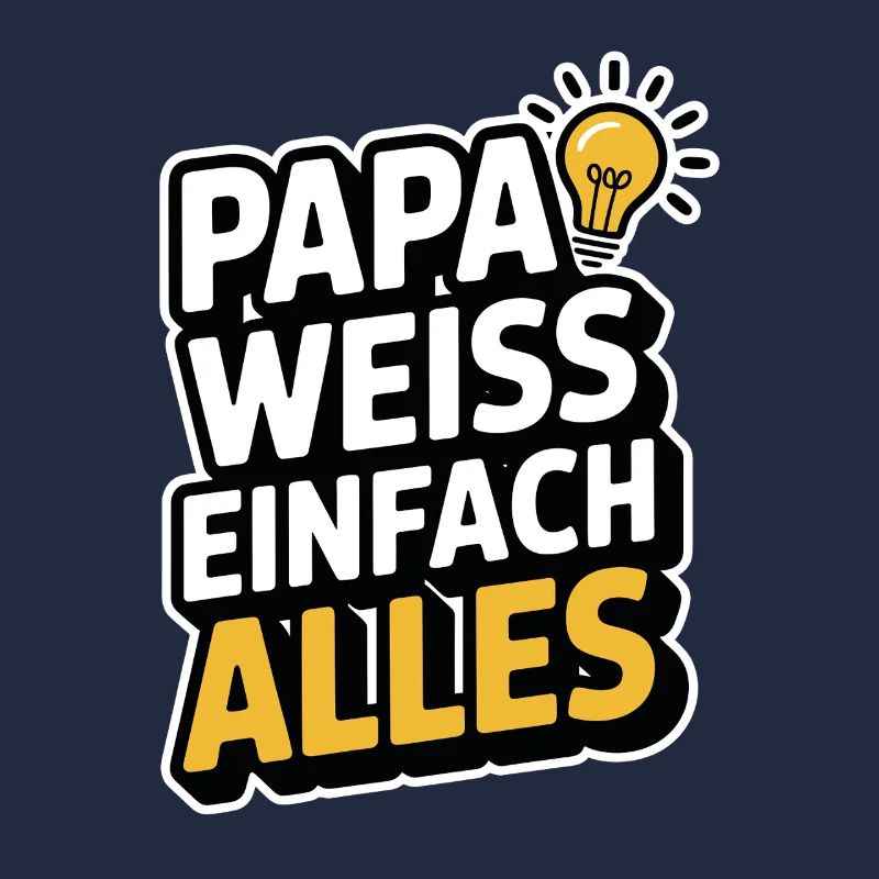 Intelligenter Vater Väter Papa Weiss Einfach Alles