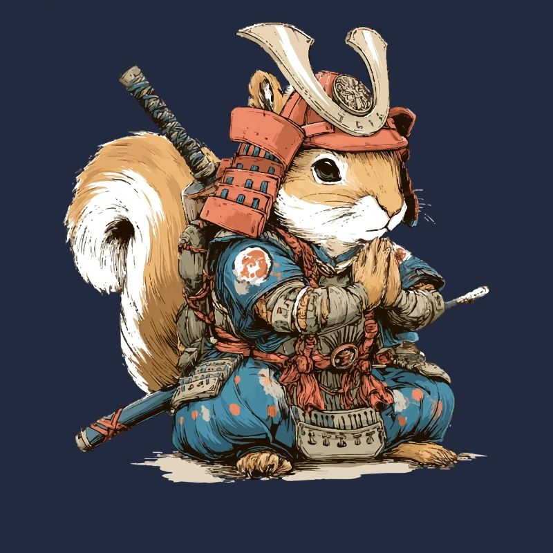Eichhörnchen-Samurai-Rüstung