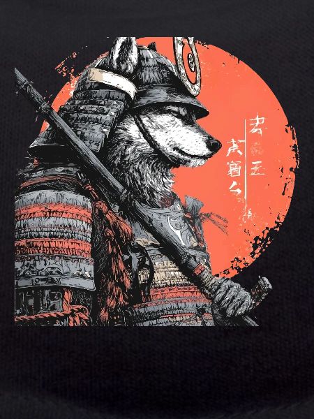 Loup en armure samouraï