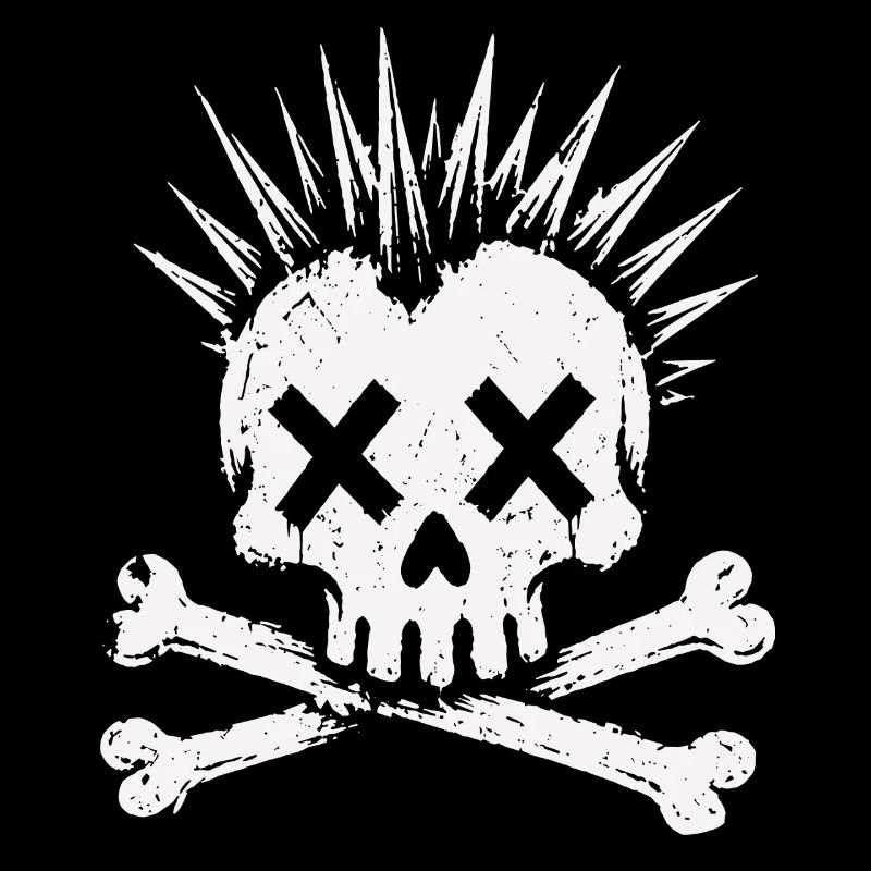 Punk Skull Mohawk Rock Alternative Shirt