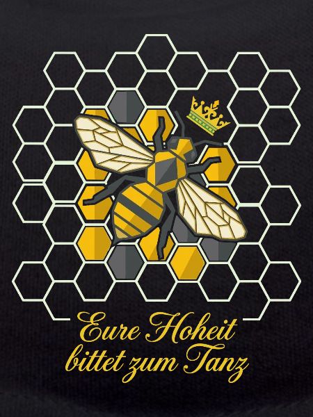 Royal bee in honeycomb