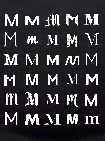 Monogram M Mosaic Print