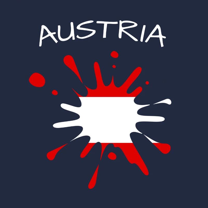 Austria Flag Paint Splash Austria Kleks