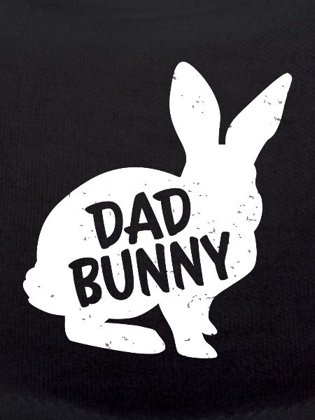 Dad Bunny Silhouette Graphic