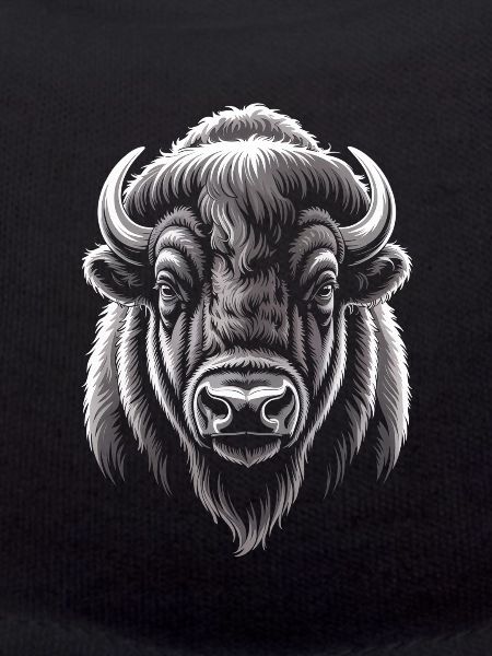 Buffalo Head Illustration