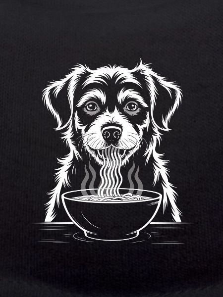 Labrador mange du ramen
