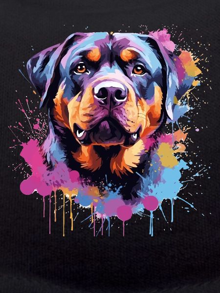 Rottweiler Bunker Splash Art Hund